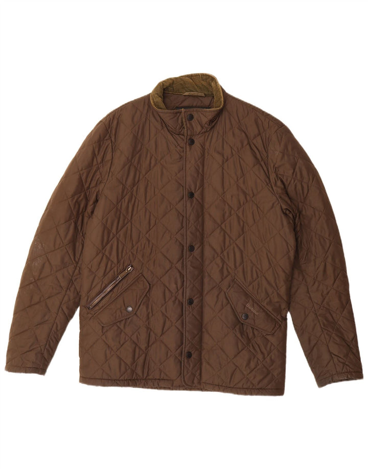 Barbour Herren Steppjacke UK 36 Small Braun Polyester