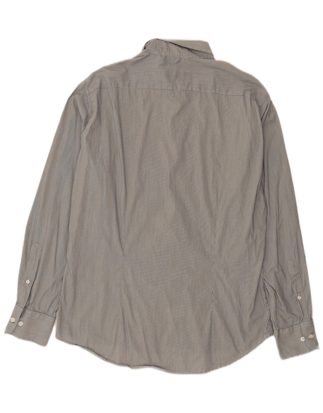 FRED PERRY Herren Slim Fit Hemd XL Grau Nadelstreifen Baumwolle