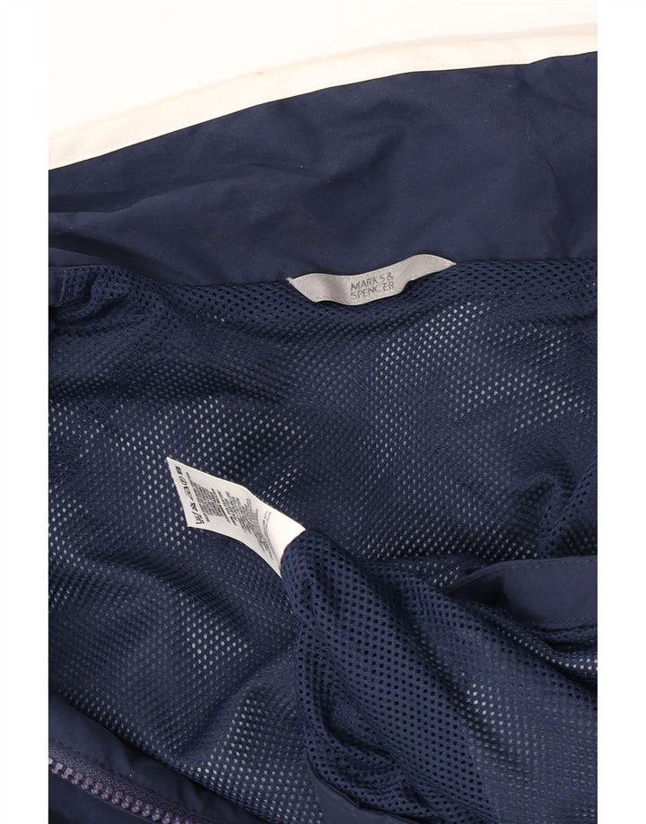 Marks & Spencer Herren Regenjacke UK 40 Large Marineblau Polyester