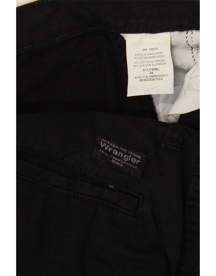 Wrangler Herren Cargoshorts W38 XL Schwarz Baumwolle