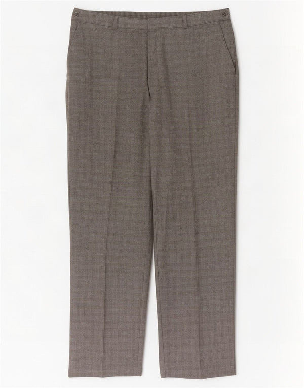 Marks & Spencer Damen Freizeithose UK 16 Large W36 L28 Grau kariert