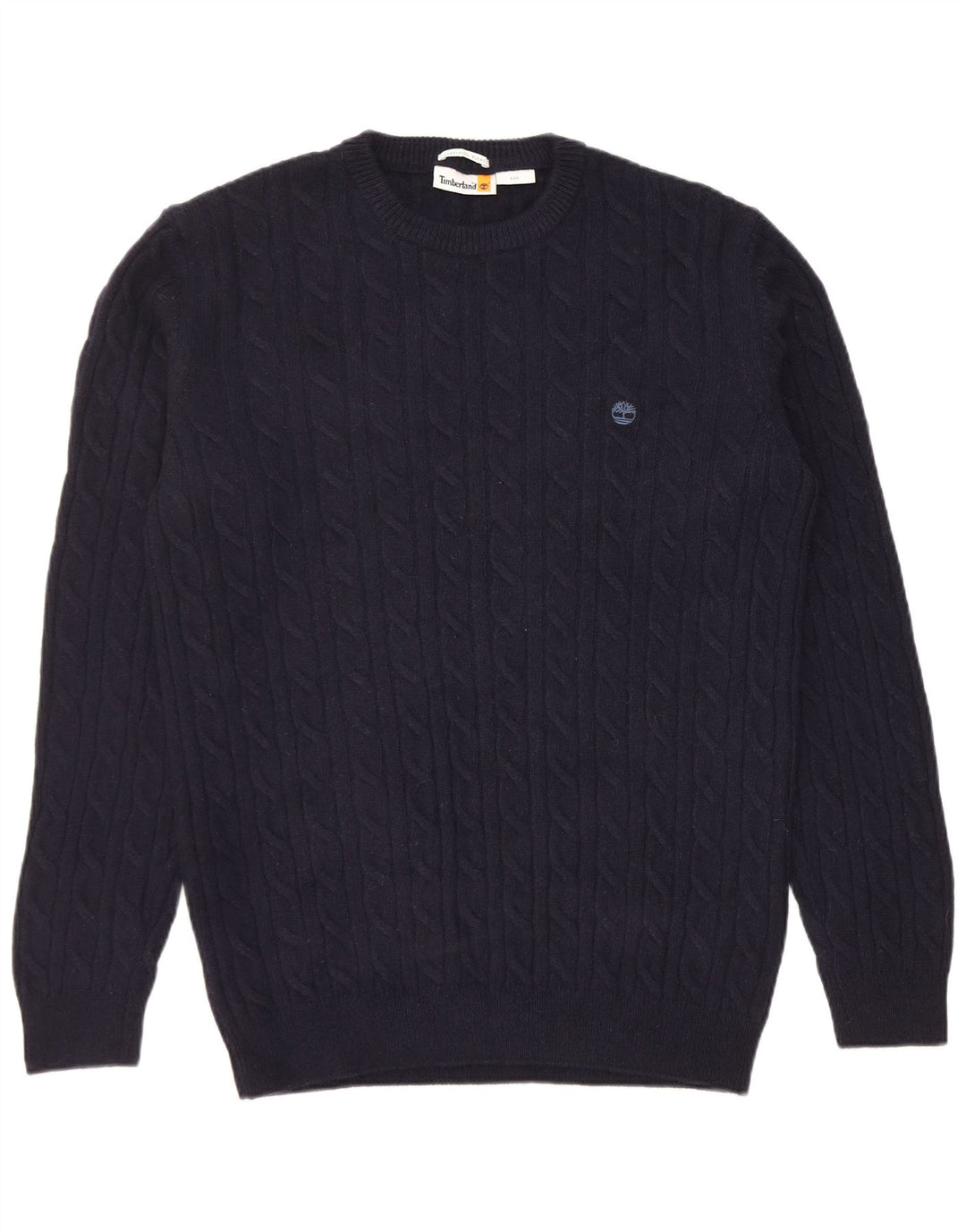 Timberland Herren-Pullover mit Rundhalsausschnitt, reguläre Passform, große marineblaue Wolle