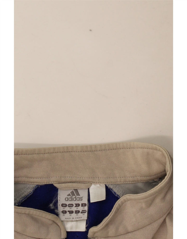 Adidas Herren Fleece-Pullover mit grafischem Reißverschluss und Reißverschluss, Mittelgrau, Farbblock