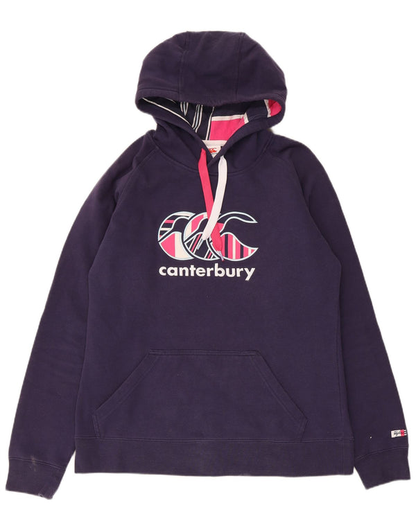 Canterbury Damen Uglies Graphic Hoodie Pullover UK 12 Medium Marineblau