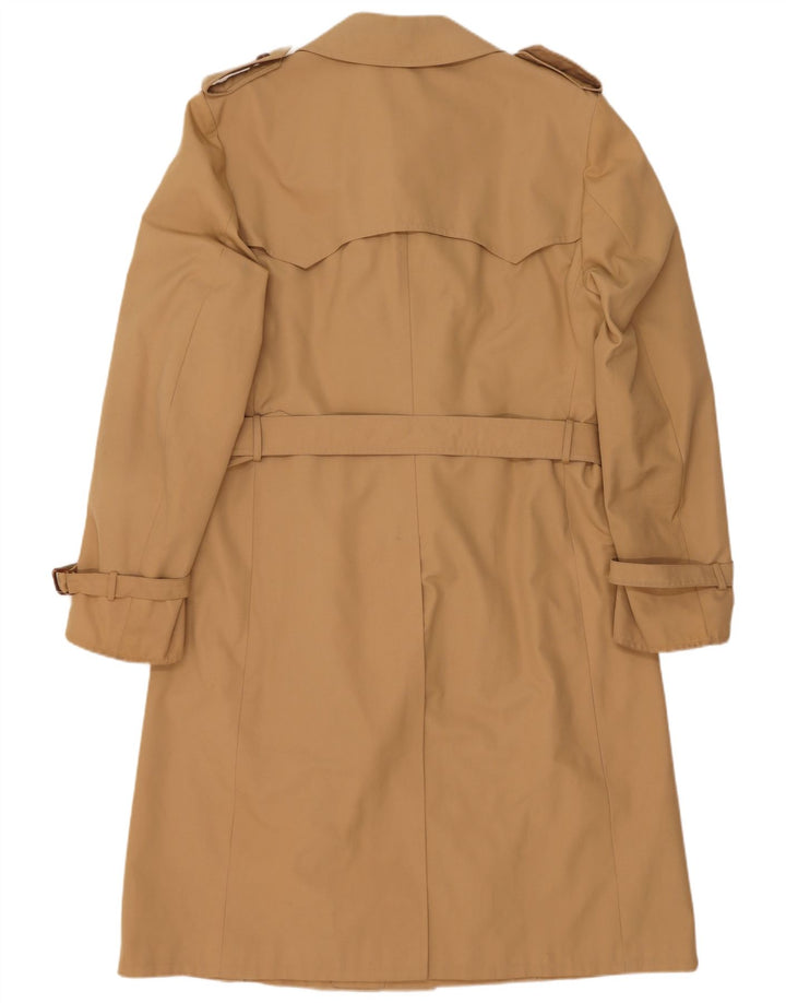 Vintage Herren Zweireihiger Trenchcoat UK 38 Medium Beige