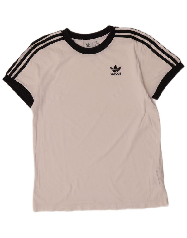 Adidas Damen Kurzarm-T-Shirt mit Grafik, UK 6 XS, Weiß, Farbblock