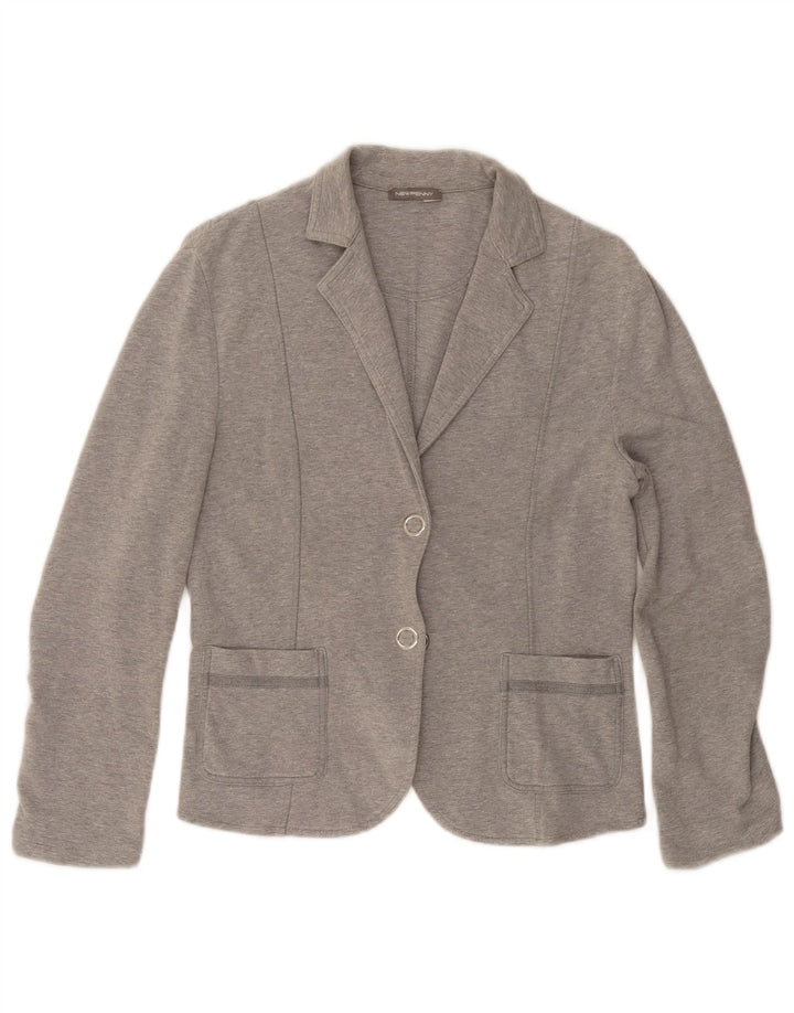 NEW PENNY Damen-Blazer mit 2 Knöpfen, Gr. 10, Größe S, Grau