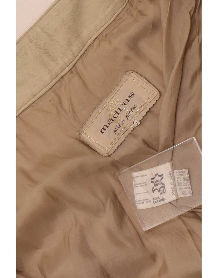 Pret-a-Porter Damen Lederrock IT 40 Small W26 Beige