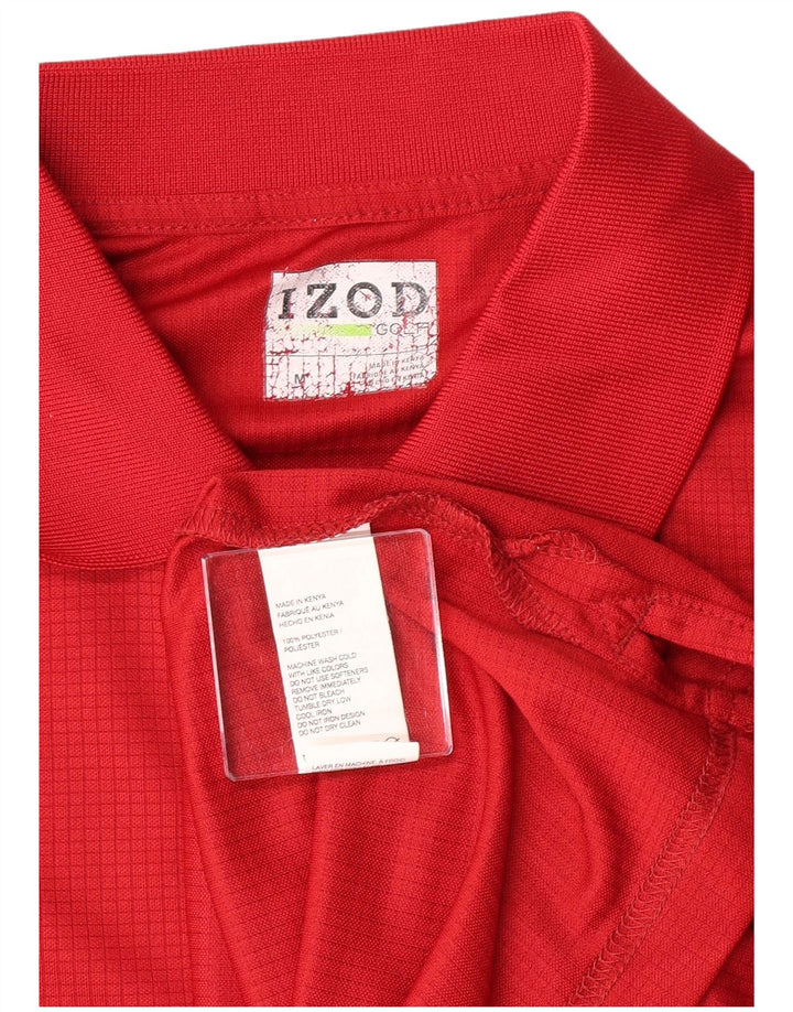 Izod Herren-Golf-Poloshirt, mittelrotes Polyester