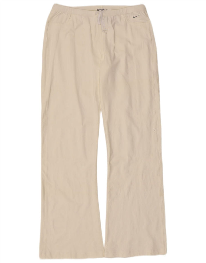 Nike Damen Flare-Trainingshose UK 14/16 Large Off White Nylon