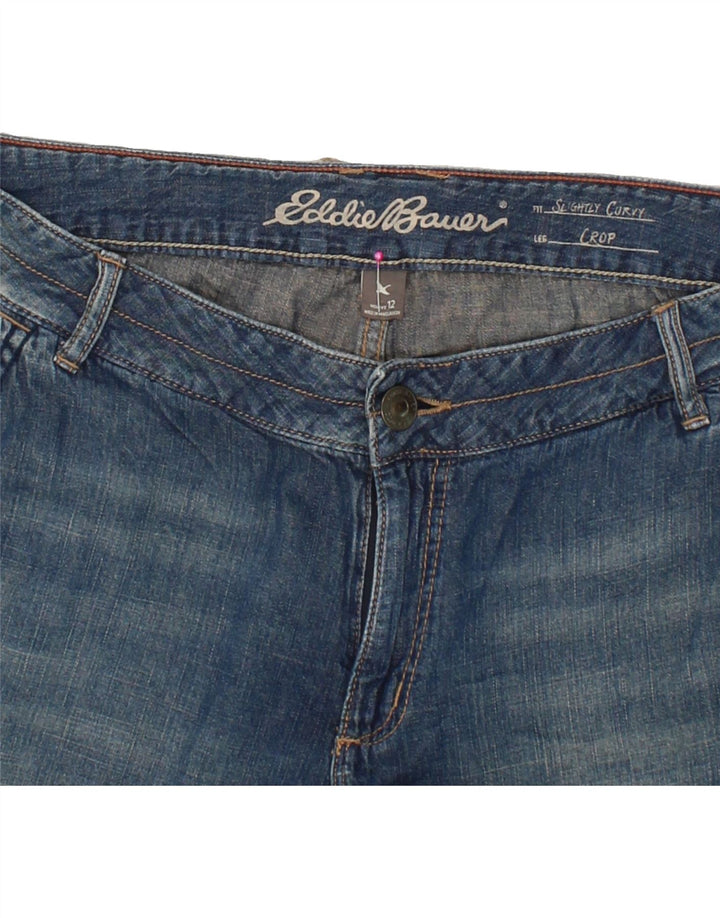 EDDIE BAUER Womens Slightly Curvy Cropped Jeans US 12 Large W38 L22 Blue Vintage Eddie Bauer and Second-Hand Eddie Bauer from Messina Hembry 