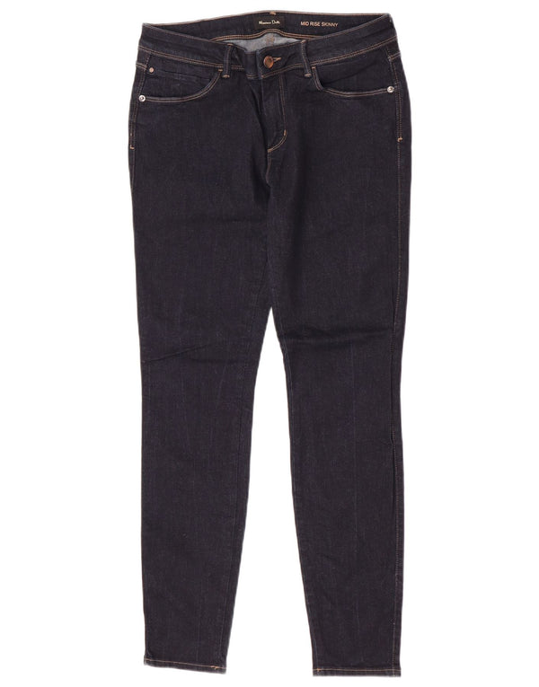 Massimo Dutti Damen Mid Rise Skinny Jeans EU 40 Medium W30 L29 Marineblau
