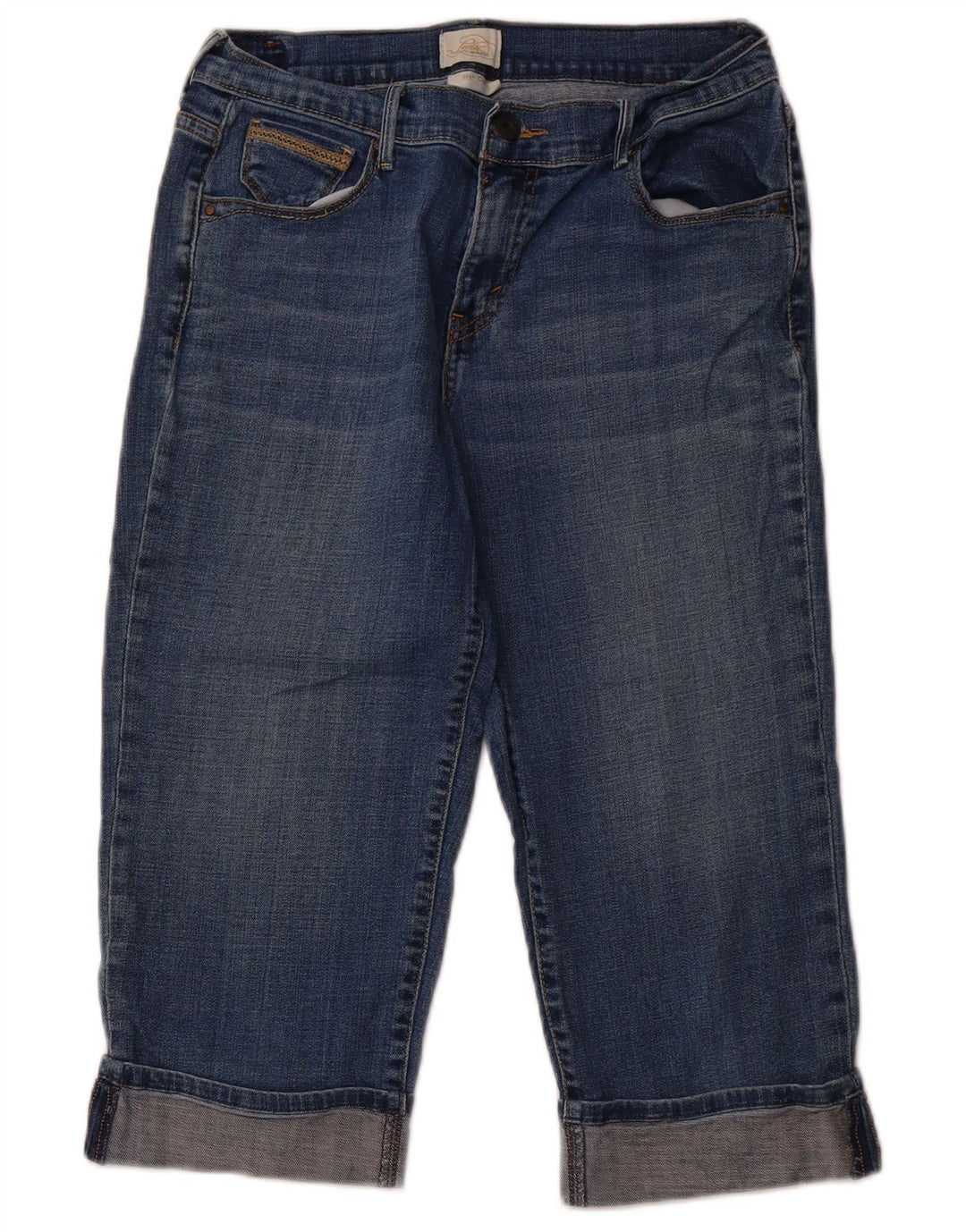 LEVI'S Damen 515 Capri-Jeans US 8 Medium W28 L19 Blaue Baumwolle