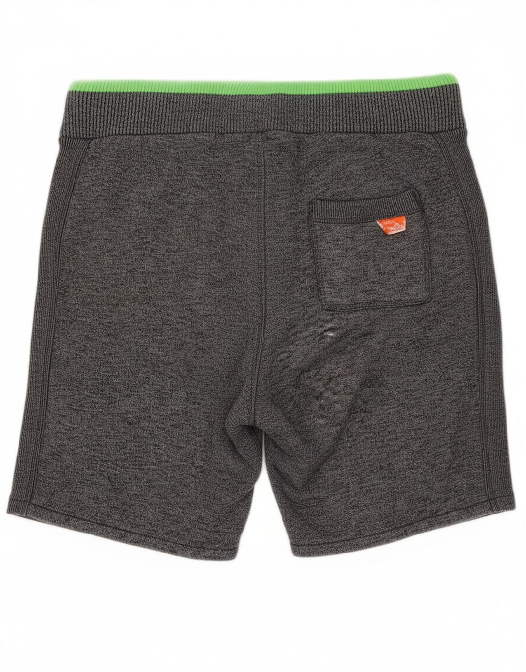 Superdry Herren-Sportshorts mit schmaler Passform, mittelgrau gesprenkelte Baumwolle