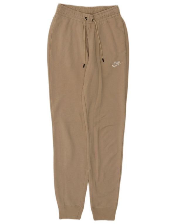 Nike Damen Trainingshose Jogger UK 6 XS Beige Baumwolle