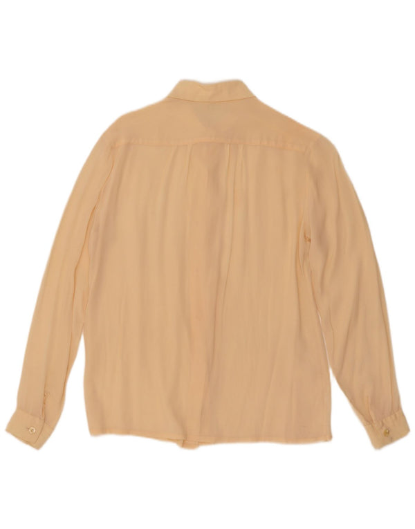 Vintage Damen Hemdbluse UK 16 Large Beige