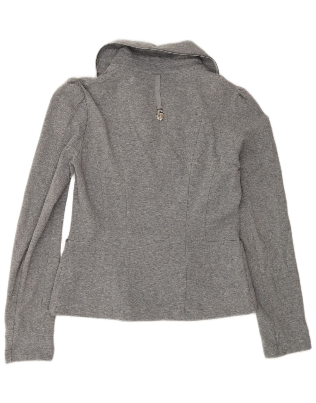 Liu Jo Damen Strickjacke Top UK 12 Mittelgraue Baumwolle
