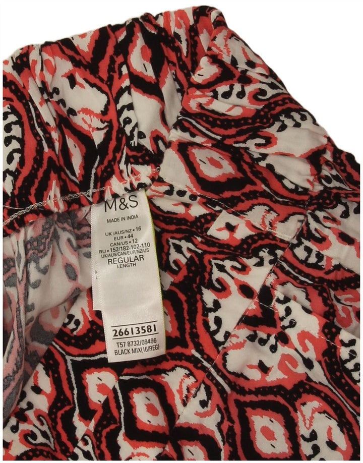 Marks & Spencer Damen-Hose, kurz geschnitten, UK 16, Größe L, W34, L24, mehrfarbig