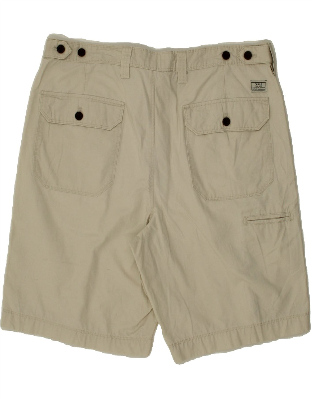 CHAPS Mens Cargo Shorts W36 Large  Off White Cotton Vintage Chaps and Second-Hand Chaps from Messina Hembry 