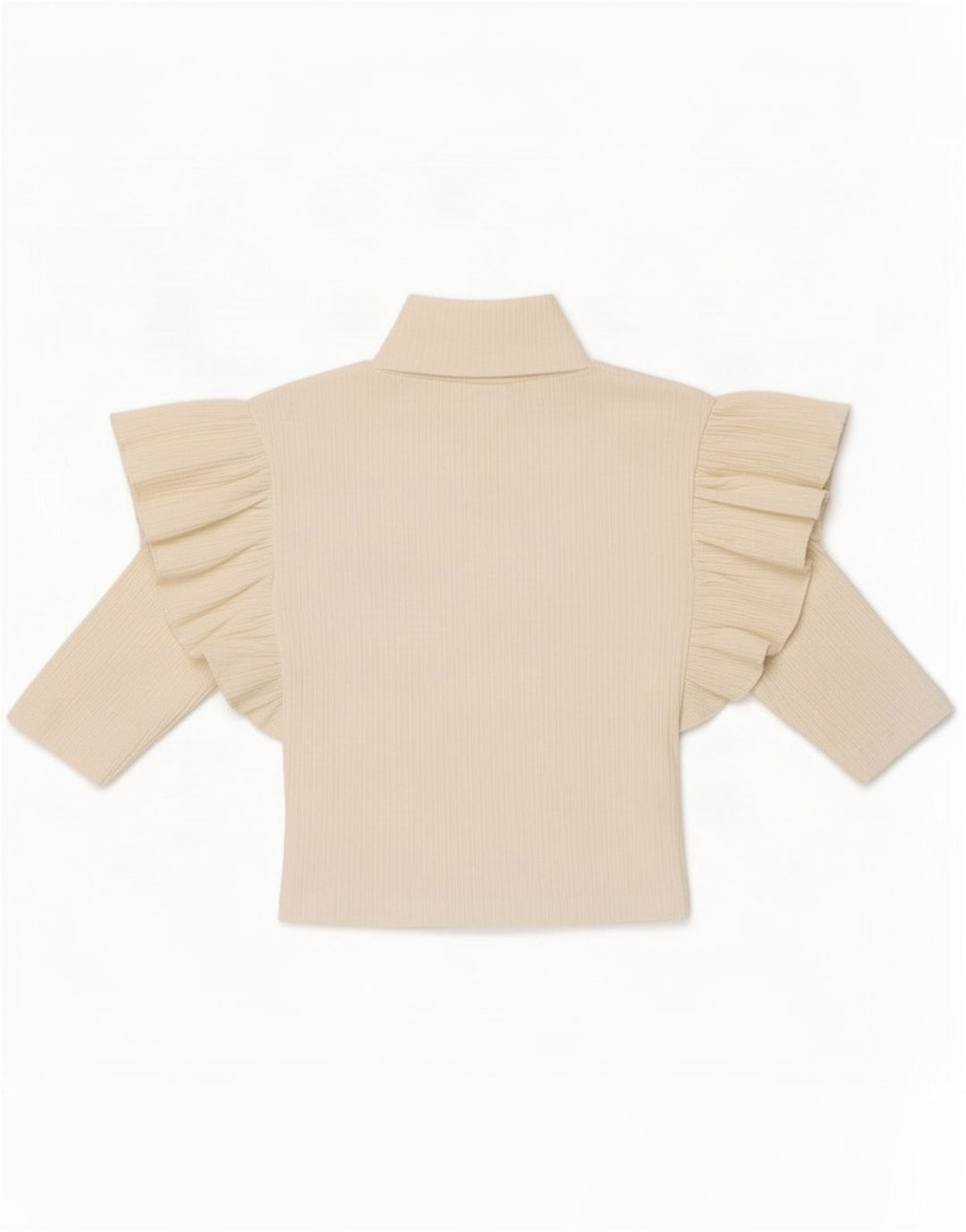 Zara Damen Crop Top 3/4 Ärmel UK 8 Small Weiß