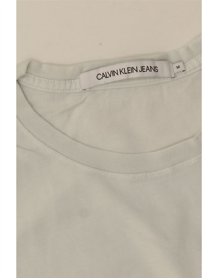 CALVIN KLEIN JEANS Herren T-Shirt mit Grafik, Mittelweiß