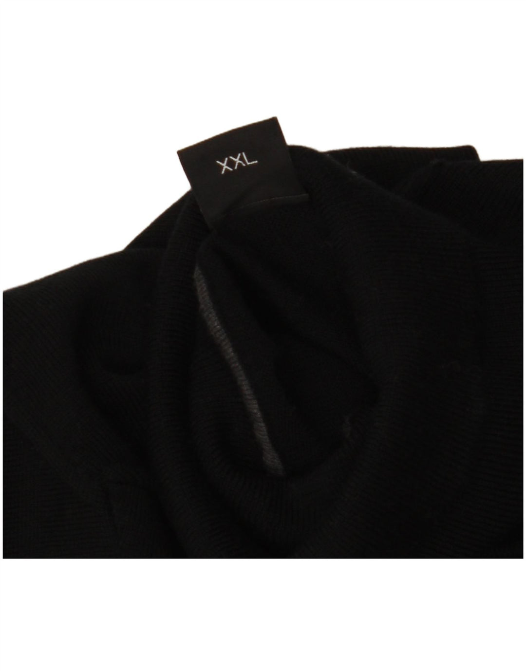 Hugo Boss Herren-Pullover mit Rollkragen, 2XL, schwarze Wolle