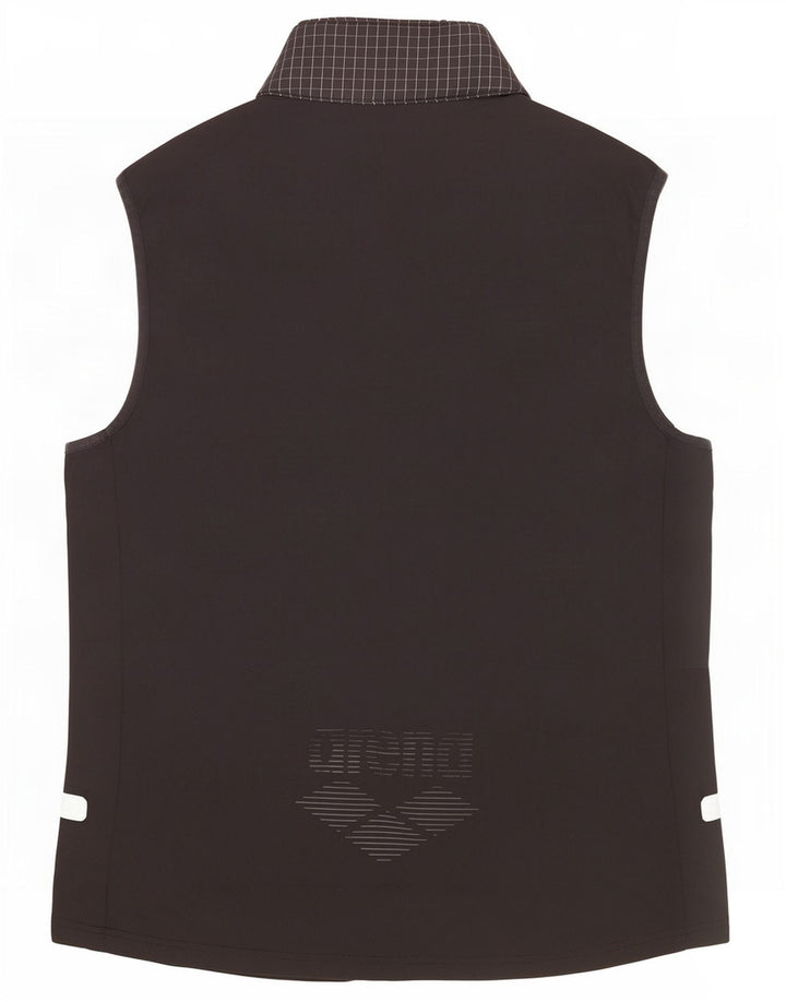 Arena Womens Graphic Padded Gilet UK 14 Medium Black Check Polyester