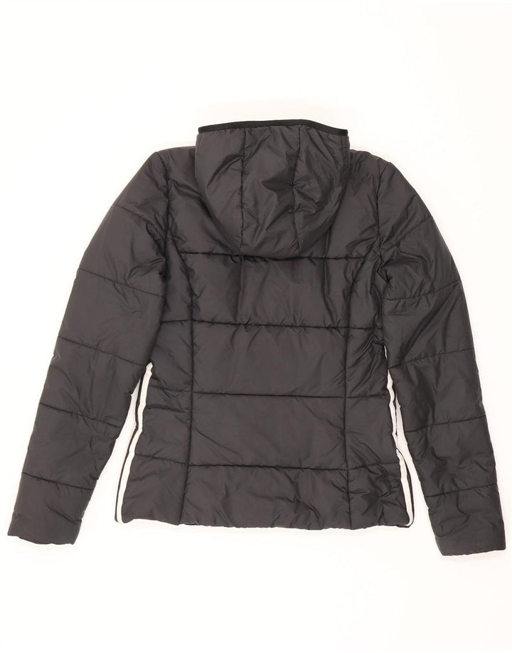 Adidas Damen-Kapuzenjacke, wattiert, Gr. 10, Größe S, Schwarz, Polyester