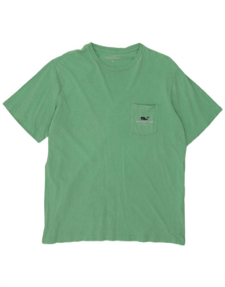 VINEYARD VINES Herren-Grafik-T-Shirt-Oberteil aus mitteltürkisfarbener Baumwolle