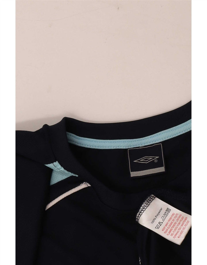 Umbro Herren-T-Shirt mit Grafik, groß, Marineblau, Farbblock-Polyester
