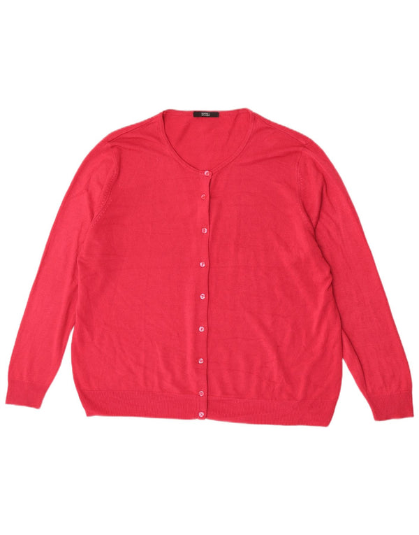 Marks & Spencer Damen Strickjacke Pullover UK 22 3XL Rosa Acryl