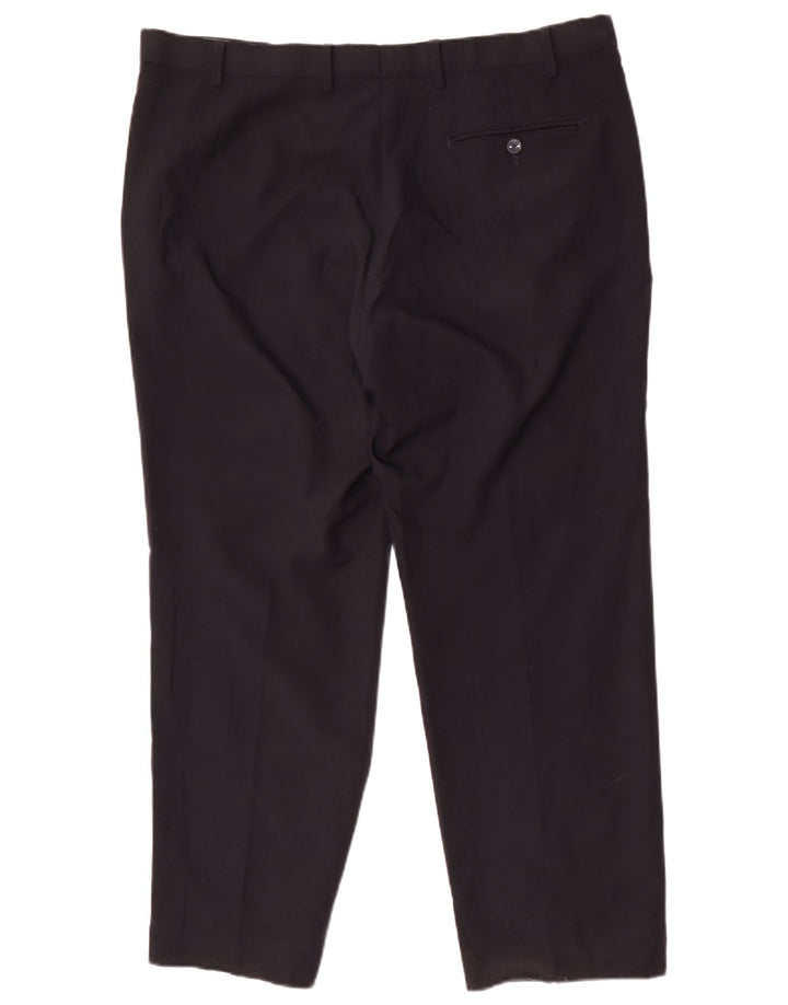 Marks & Spencer Herren-Anzughose mit normaler Passform, W40 L29, Marineblau, Polyester