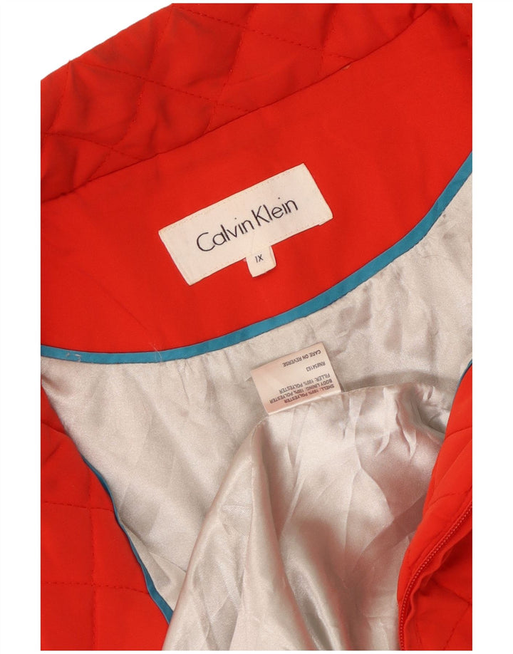CALVIN KLEIN Damen Steppjacke UK 18 XL Rot Polyester