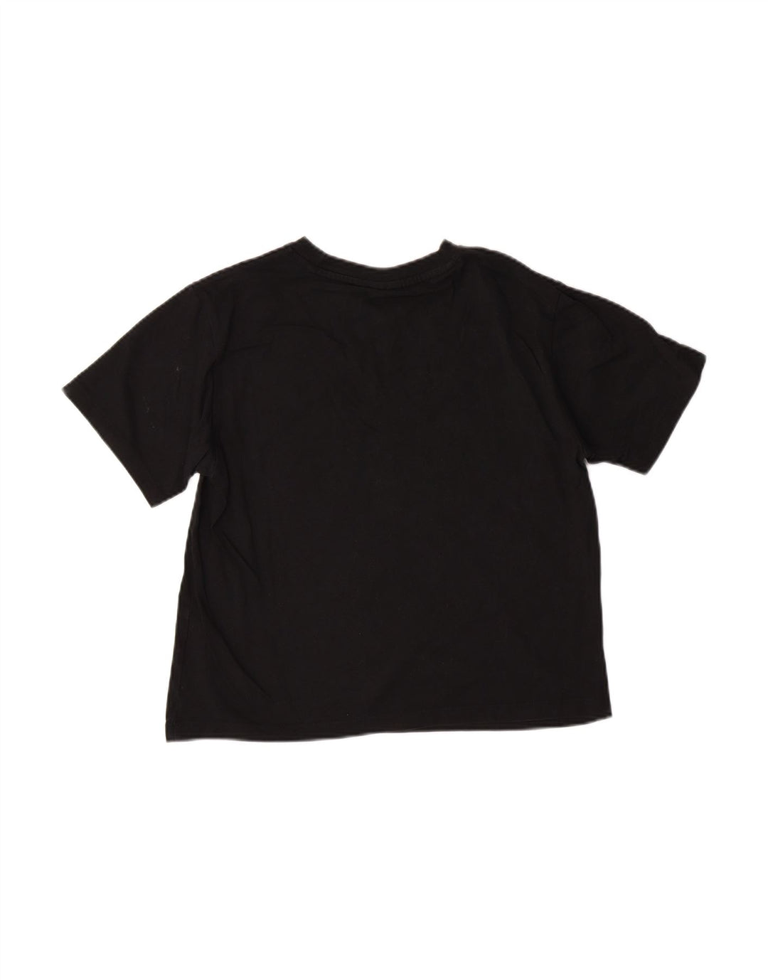 ADIDAS Womens Crop T-Shirt Top UK 12 Medium Black