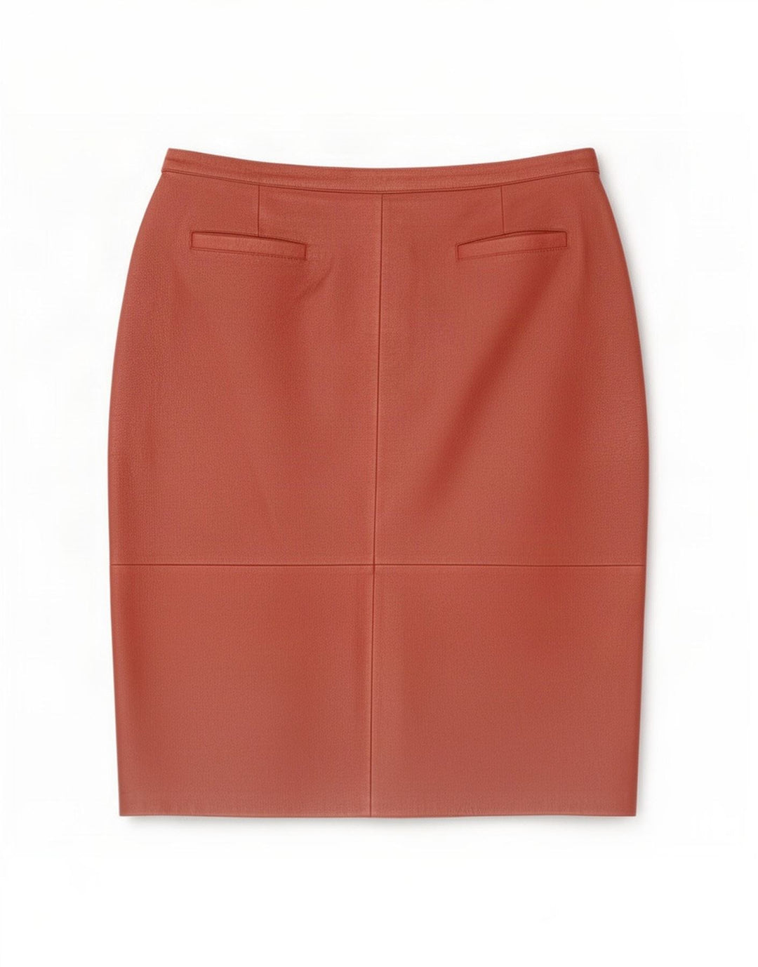 Vintage Damen Lederrock W34 Groß Rot