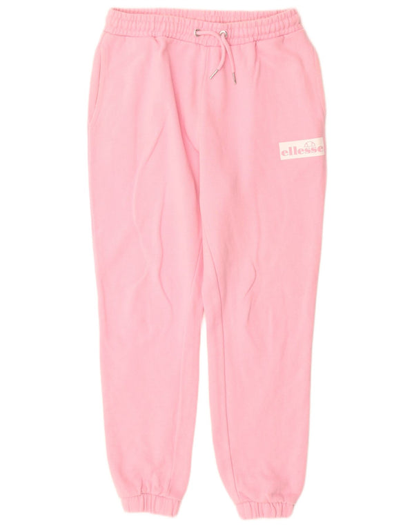 Ellesse Womens Graphic Trainingshose Jogger UK 8 Small Rosa Baumwolle
