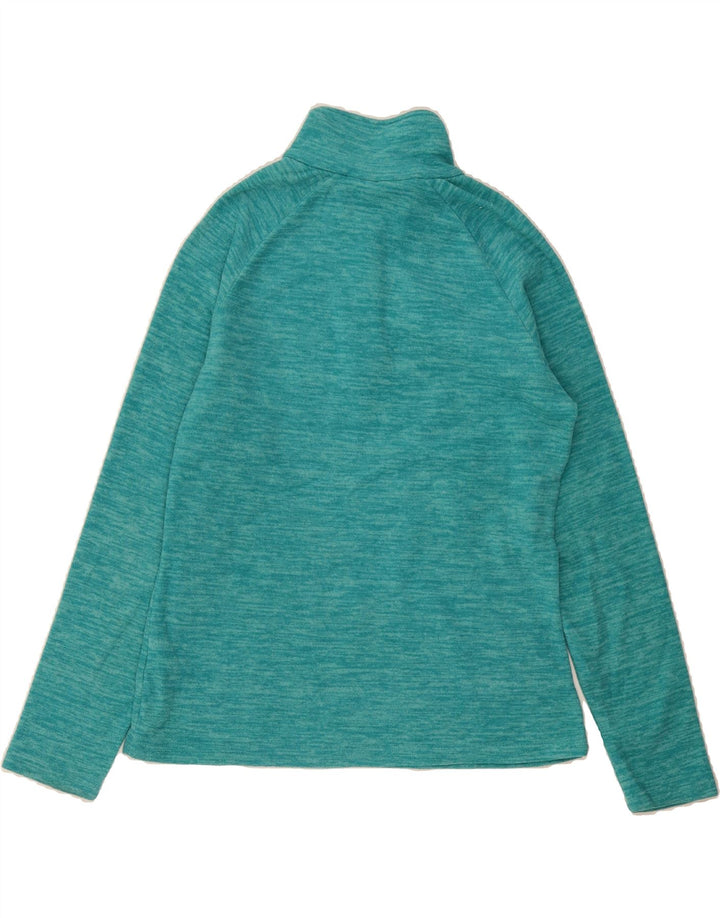 MOUNTAIN WAREHOUSE Womens Zip Neck Fleece Jumper UK 12 Medium  Turquoise Vintage Mountain Warehouse and Second-Hand Mountain Warehouse from Messina Hembry 
