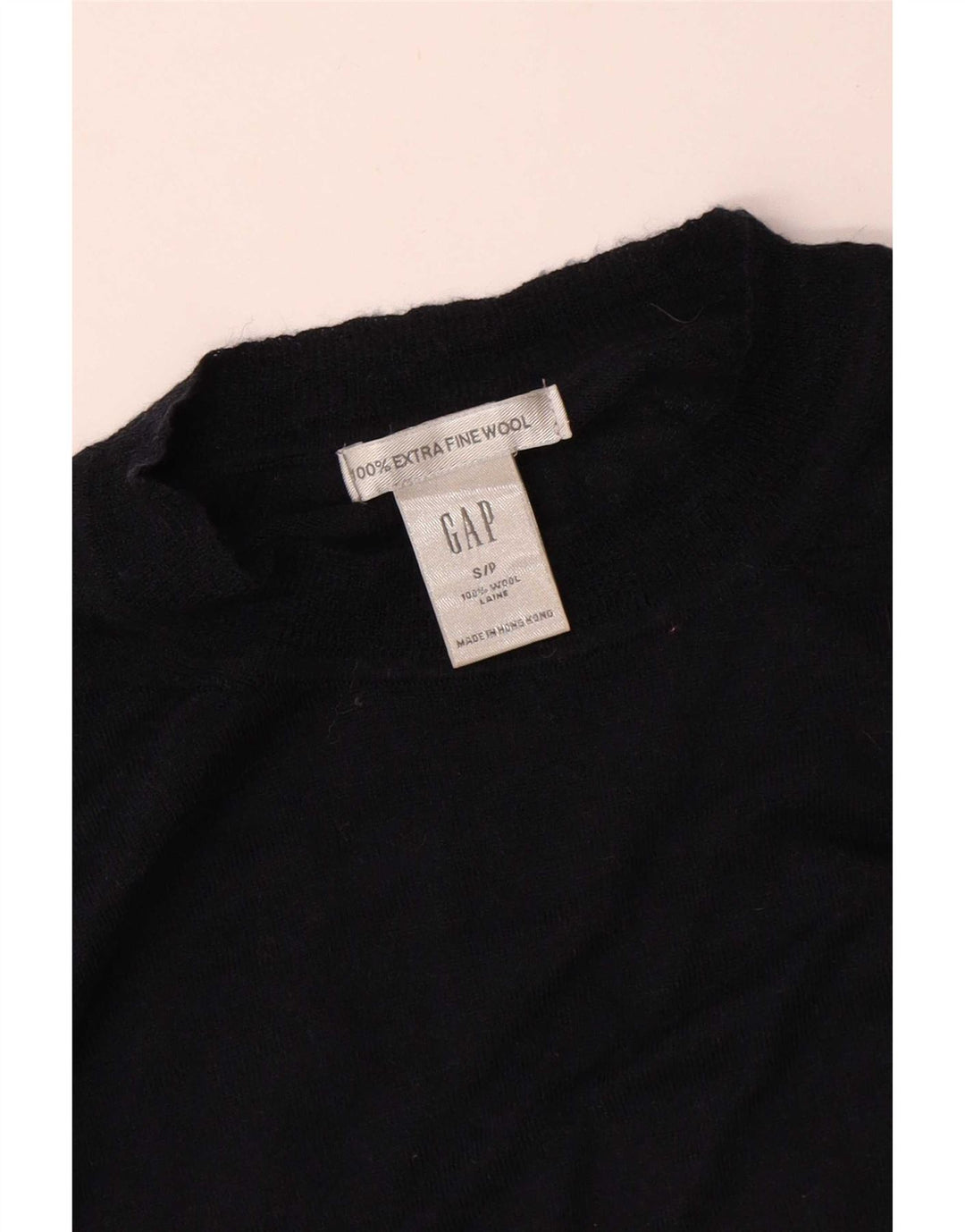 Gap Damen-Pullover mit Rundhalsausschnitt, UK 10, Größe S, marineblaue Wolle