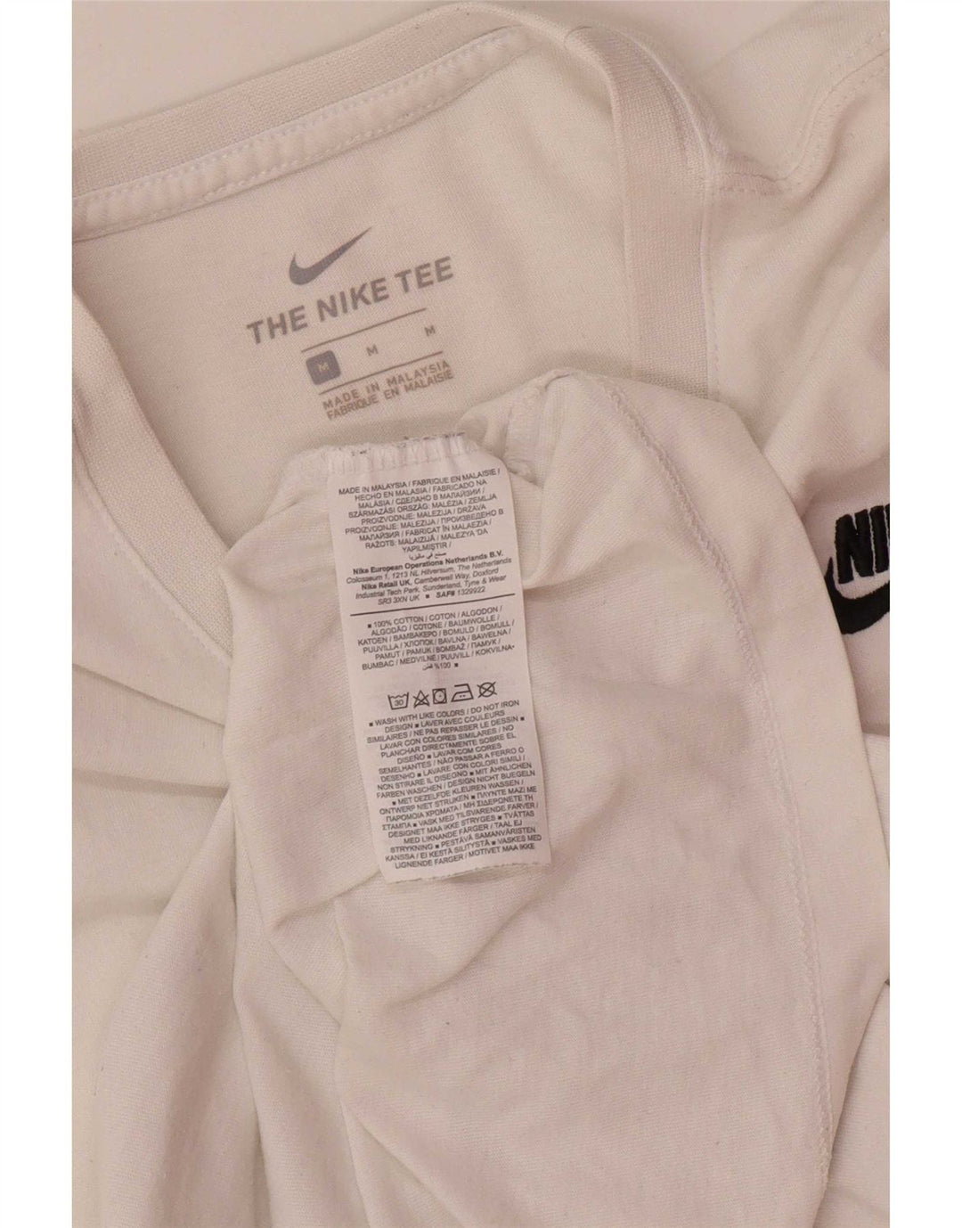 Nike Herren T-Shirt Top aus mittelweißer Baumwolle