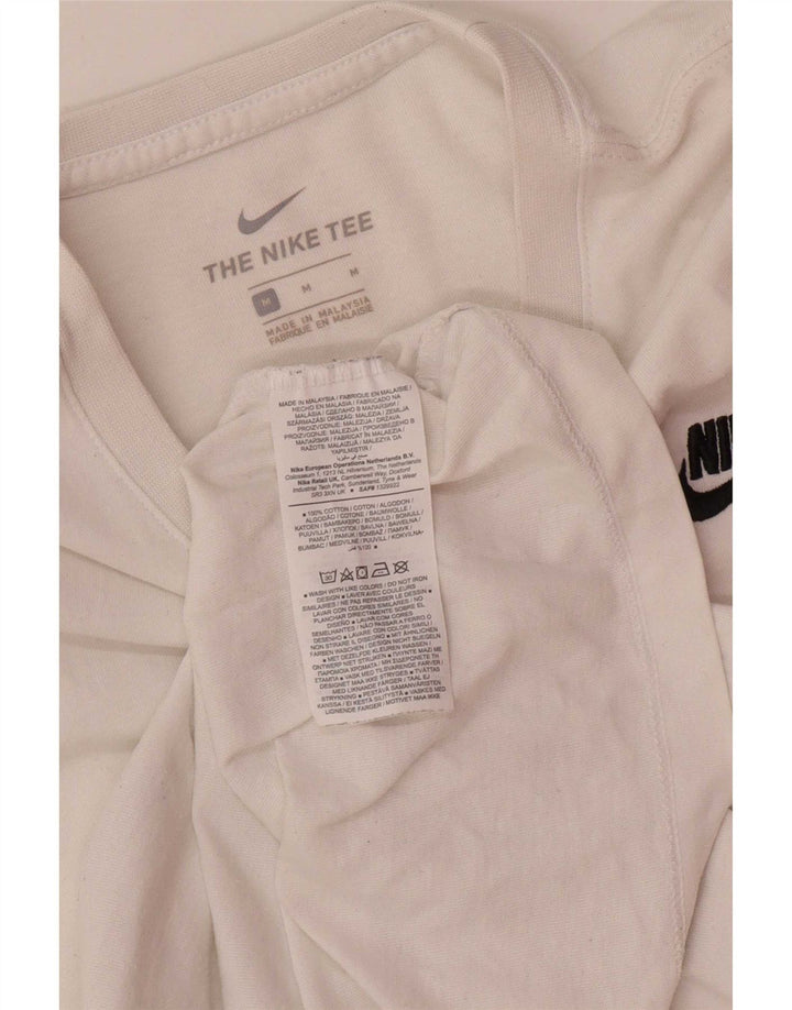 Nike Herren T-Shirt Top aus mittelweißer Baumwolle