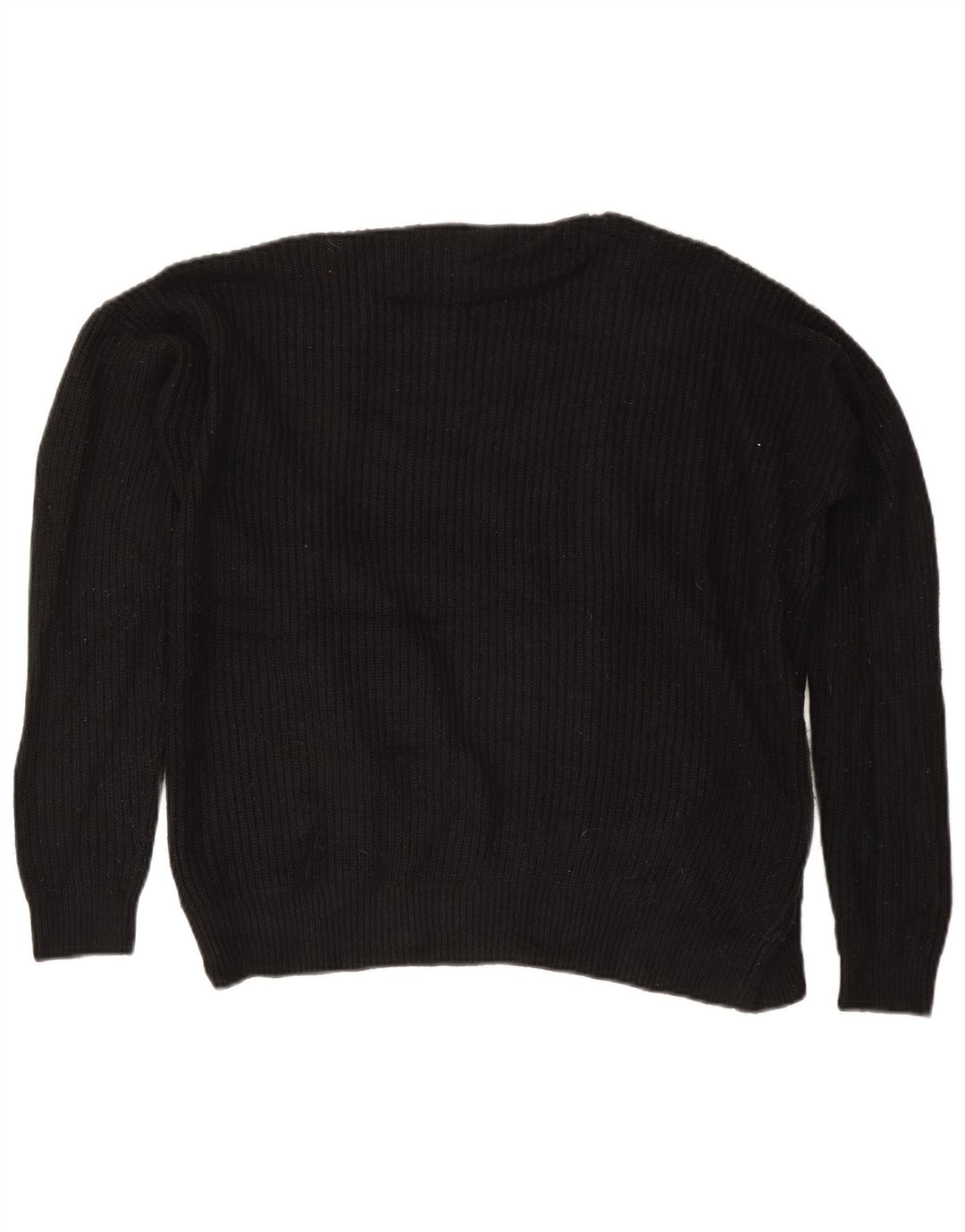 MOSSIMO Damen Übergroßer offener Cardigan-Pullover UK 14 Mittelschwarzes Acryl