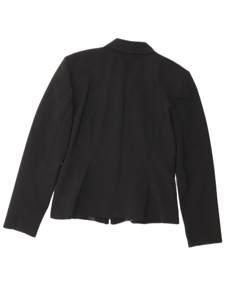 Naf Naf Damen-Blazer mit durchgehendem Reißverschluss, Gr. 10, Größe S, Schwarz, Polyester