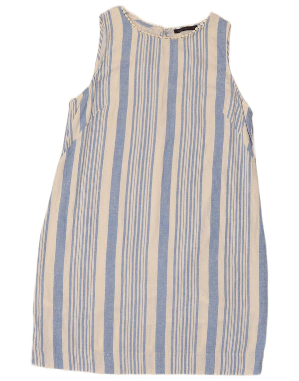 Marks & Spencer Damen ärmelloses Basic-Kleid UK 16 Large Blau gestreift
