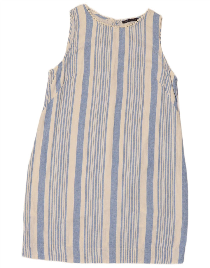 Marks & Spencer Damen ärmelloses Basic-Kleid UK 16 Large Blau gestreift