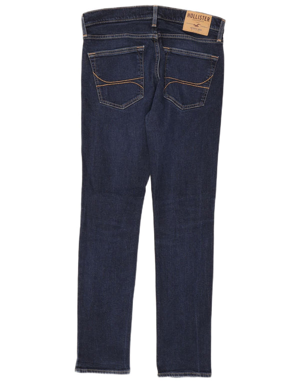 Hollister Herren Skinny Jeans W32 L32 Marineblau Baumwolle