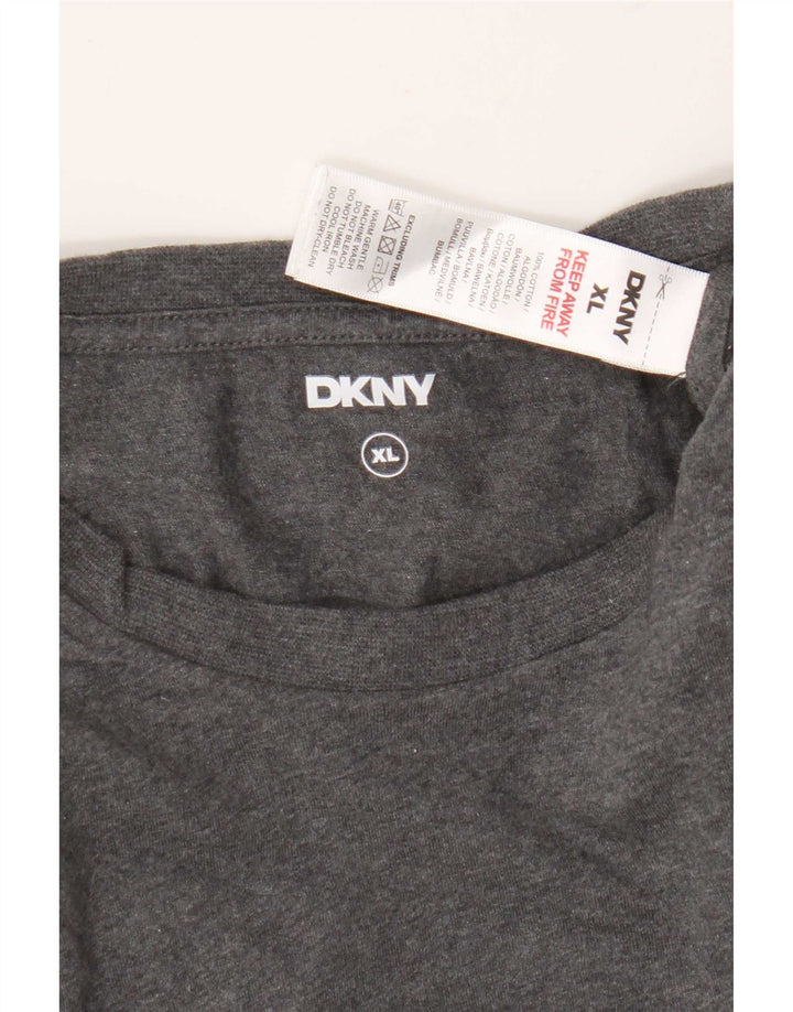 Dkny Herren T-Shirt Top XL Grau Baumwolle