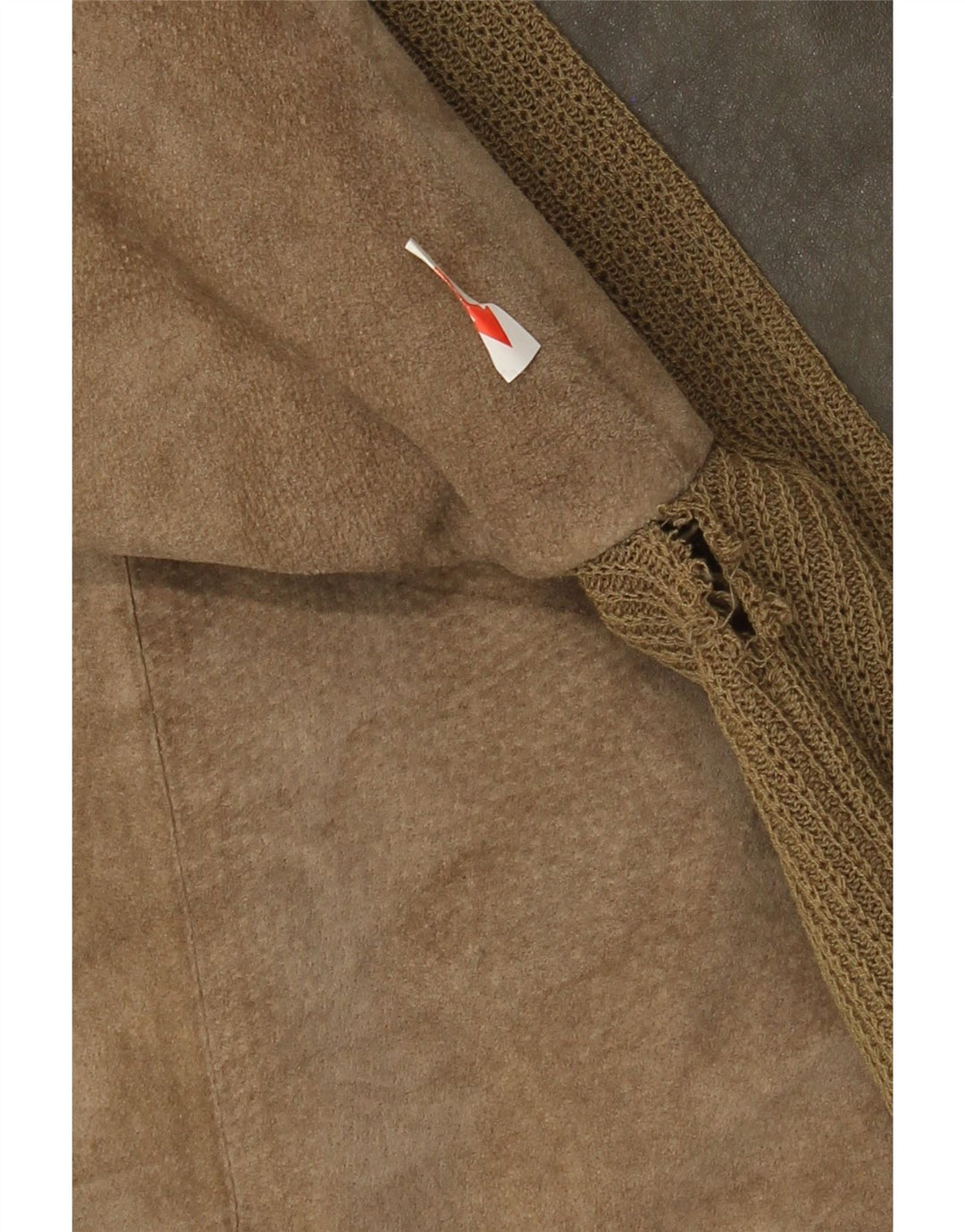 Vintage Herren Wildleder Bomberjacke UK 38 Medium Khaki Colourblock Leder