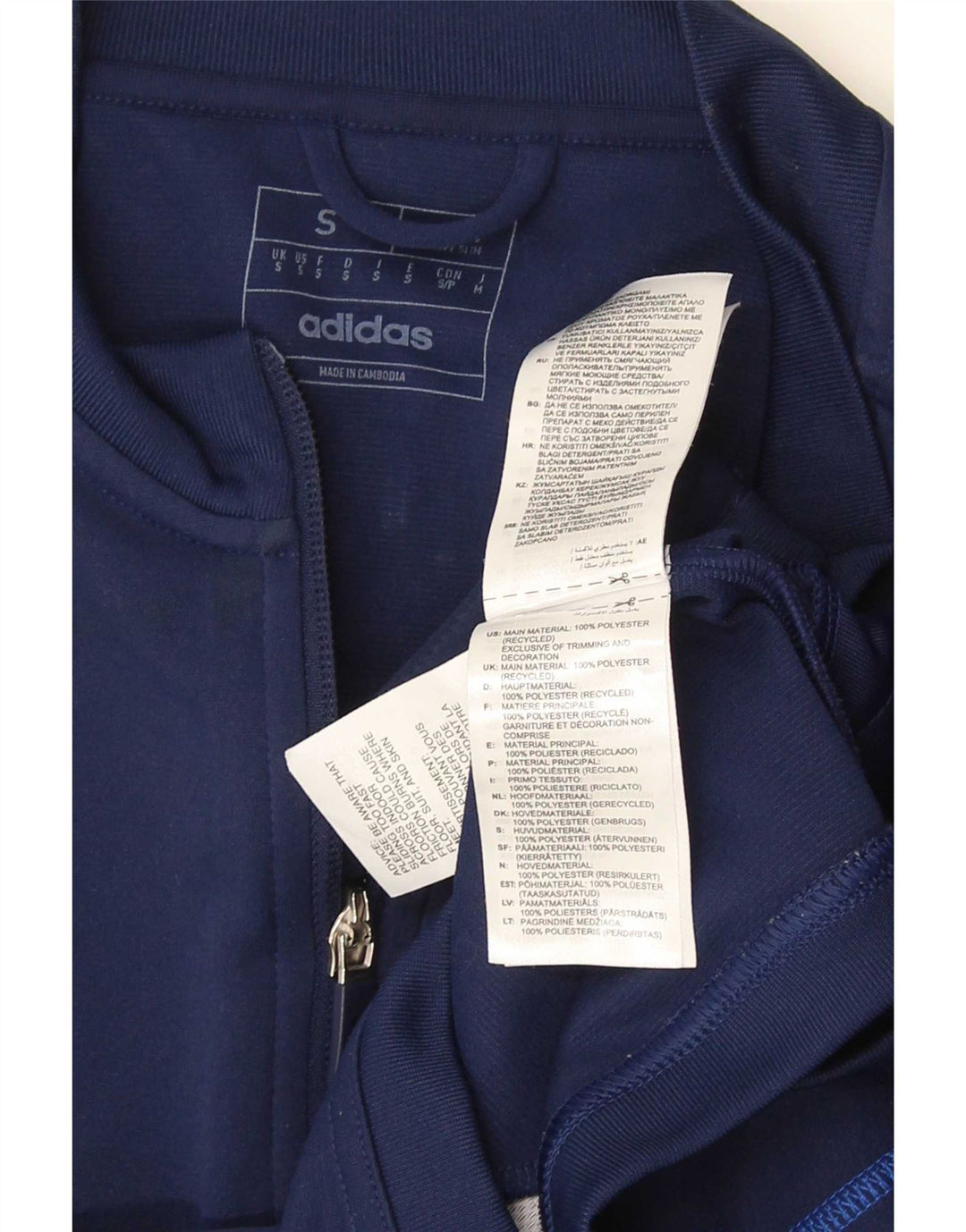 Adidas Herren Aeroready Trainingsanzug Top Jacke Small Marineblau Farbblock