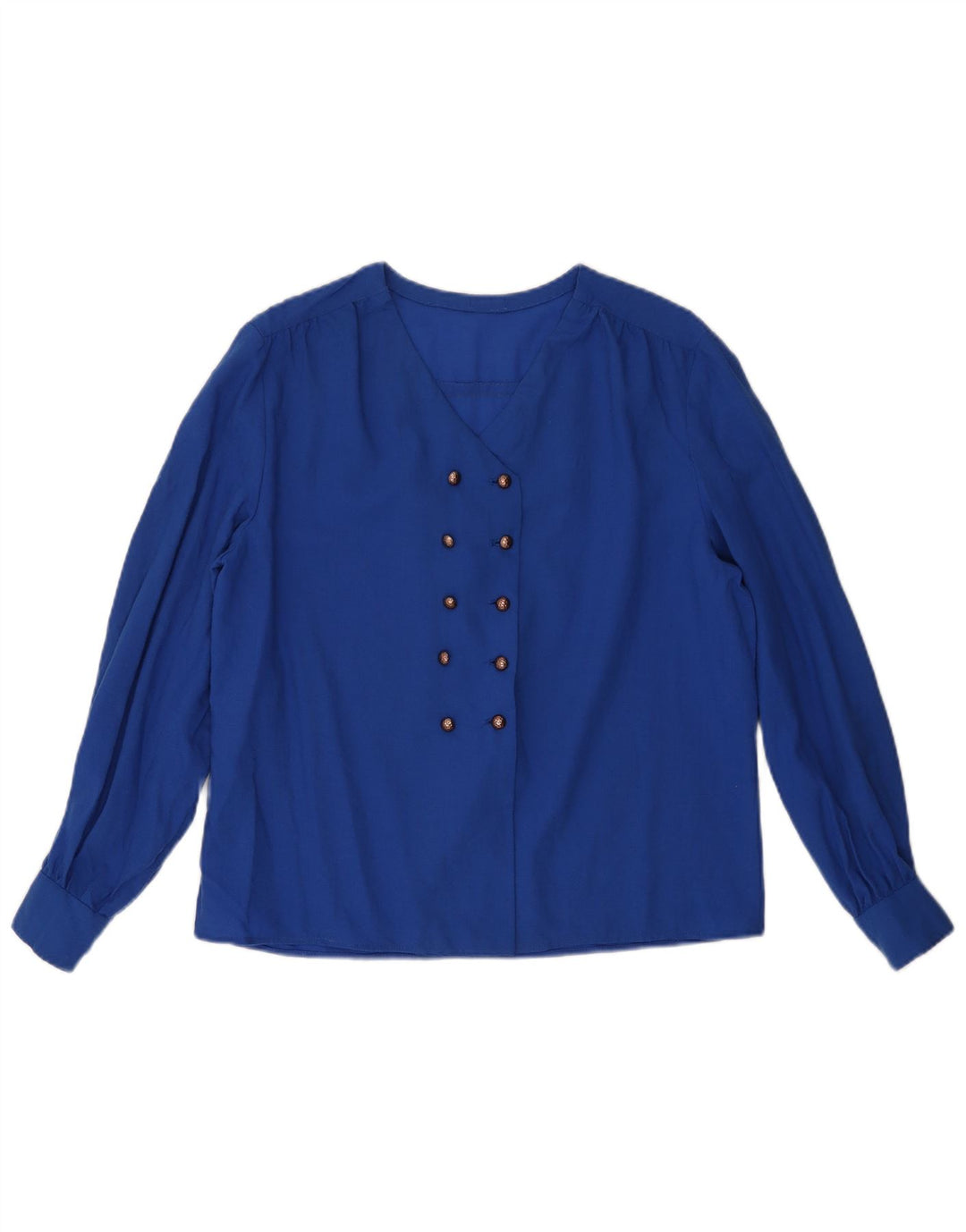 Vintage Damen Hemdbluse UK 16 Groß Blau