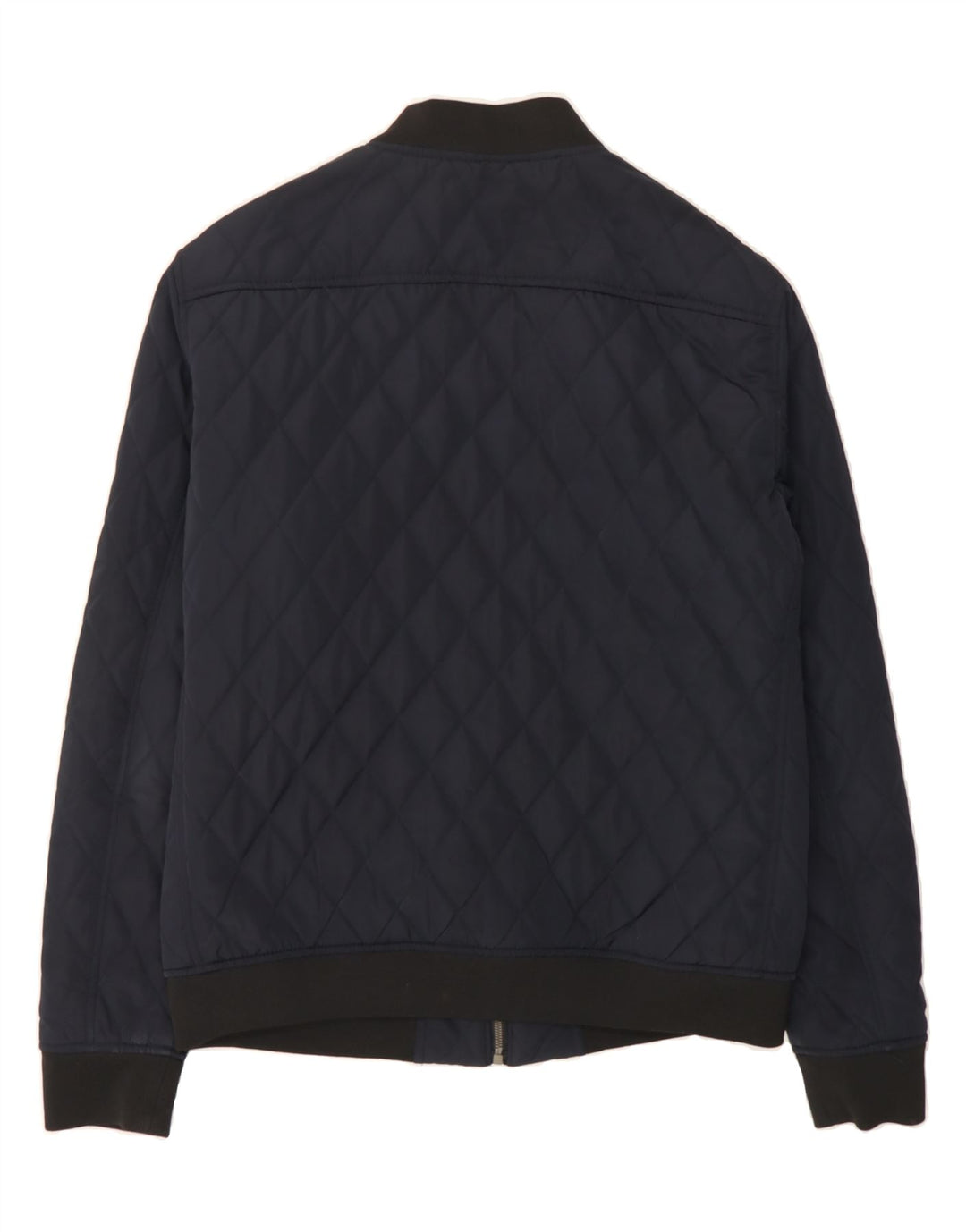 ZARA Mens Quilted Jacket UK 40 Large Navy Blue Polyester Vintage Zara and Second-Hand Zara from Messina Hembry 